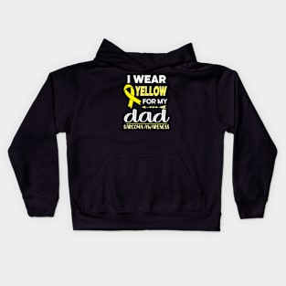 I Wear Yellow For My Dad Kids Hoodie